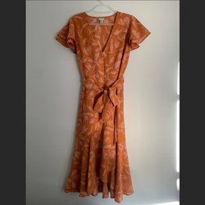 Mid Length Floral Tie Dress